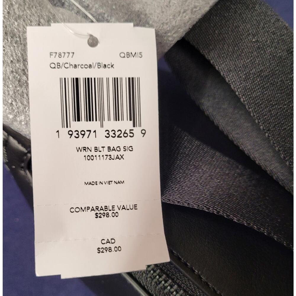 NWT Coach Warren Belt Bag In Signature Canvas Gunmetal/Charcoal/Black